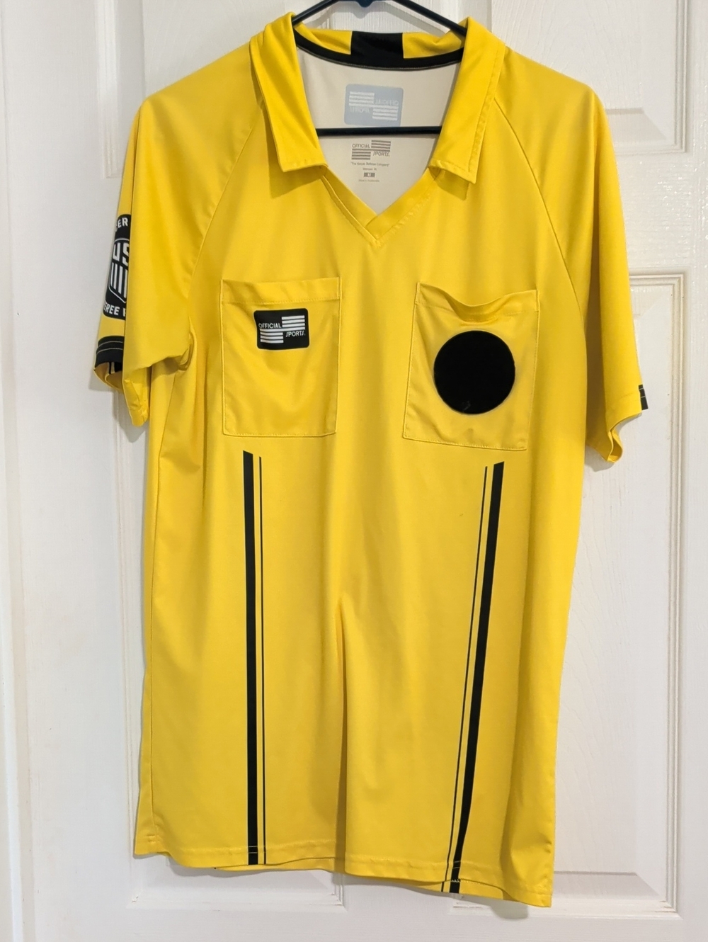 Yellow Men's Referee-Style Polo Shirt
